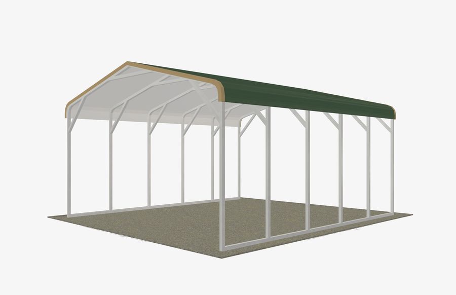 Custom steel carport designed with Alan's Carports