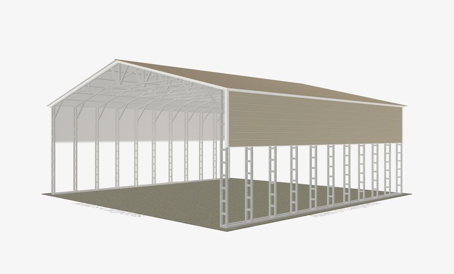 Commercial steel building by Alan's Carports