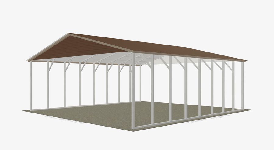 Steel RV and boat cover by Alan's Carports