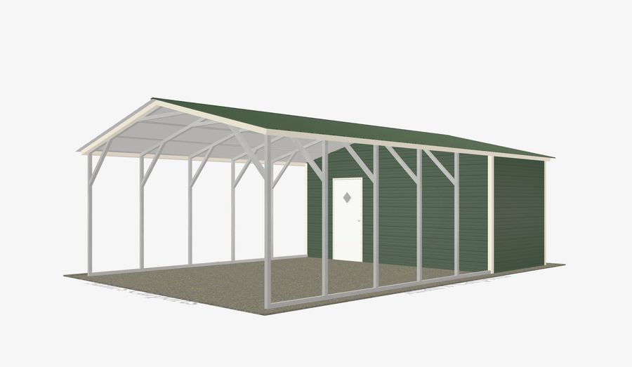 Steel storage shed by Alan's Carports